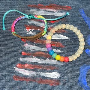 Rainbow bracelets